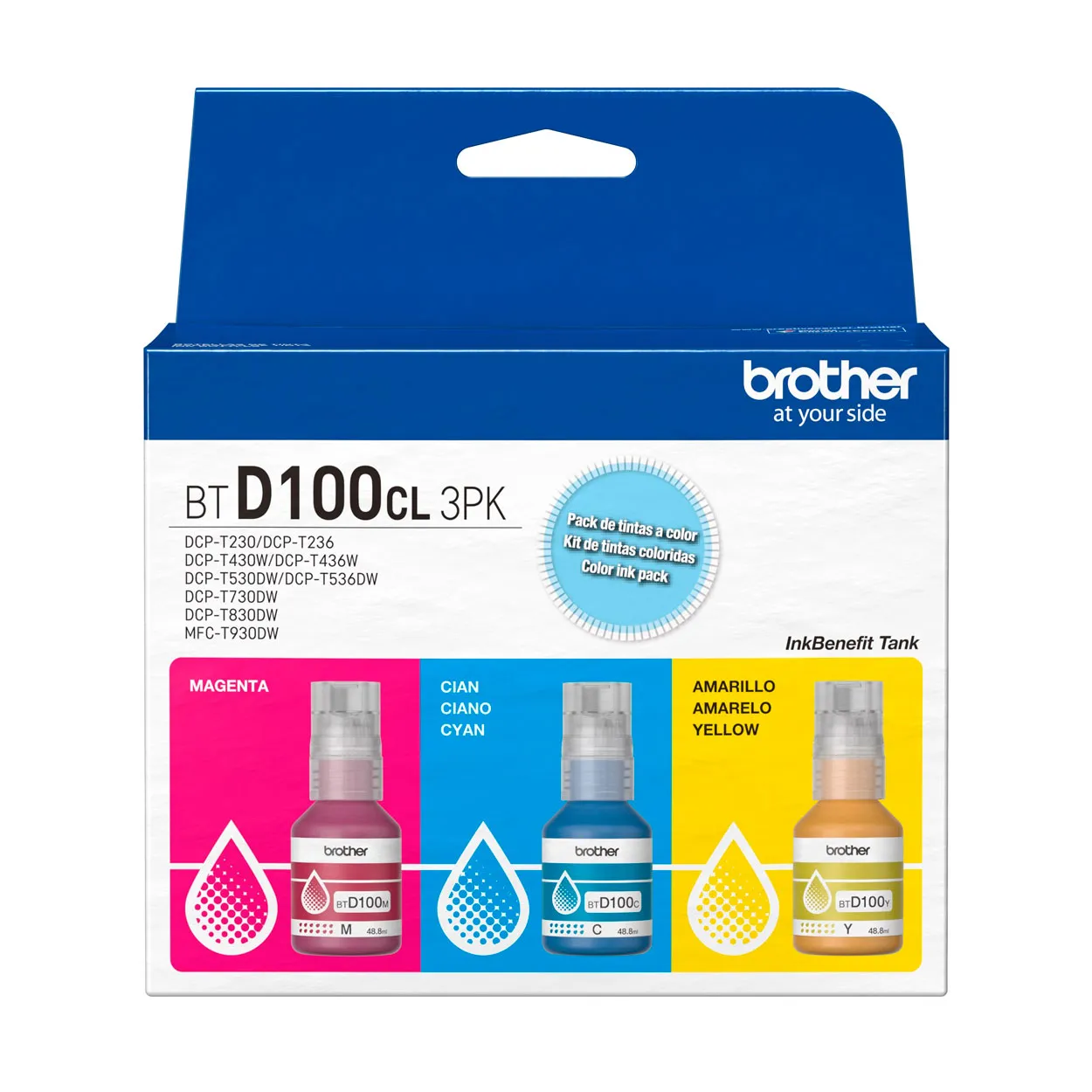 TINTA BROTHER BTD100CL 3PK